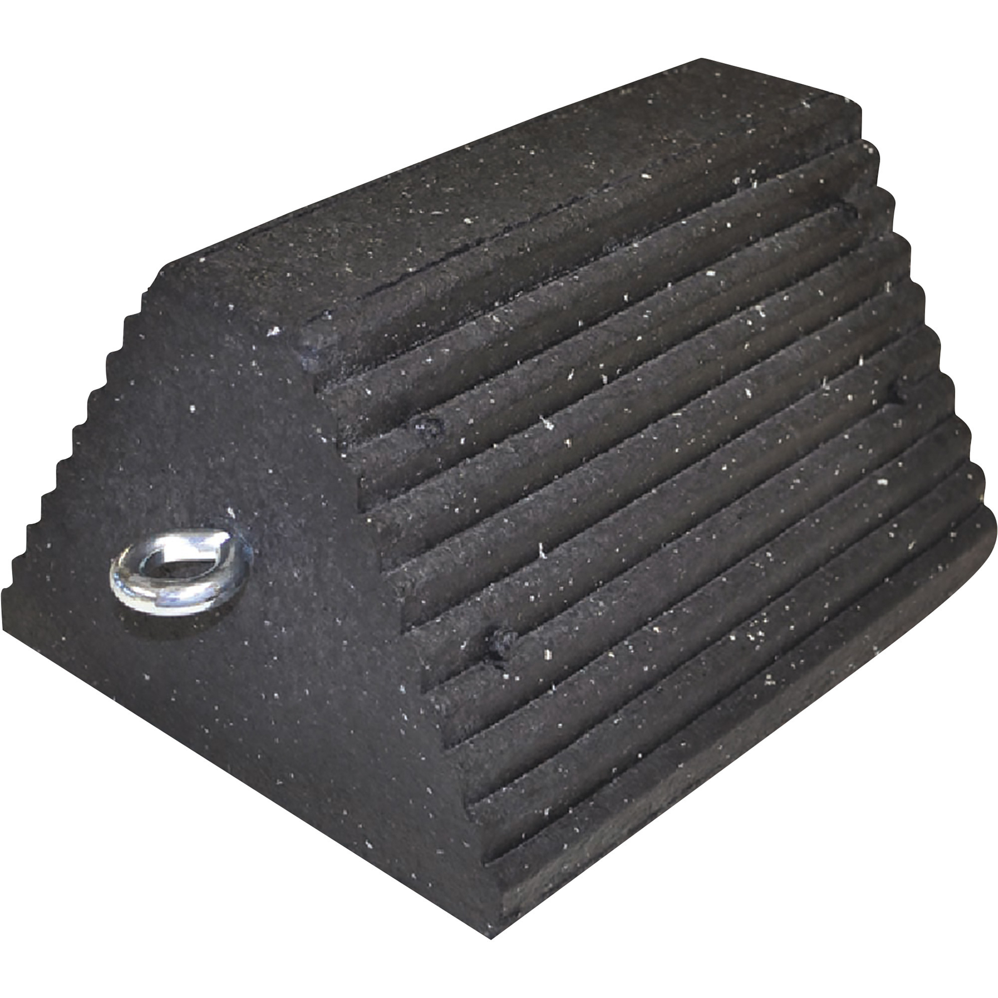 Plasticade 8-Lb. Rubber Wheel Chock with Eye Bolt, 8in.D x 10in.W x 6in.H, Model# W78V-E